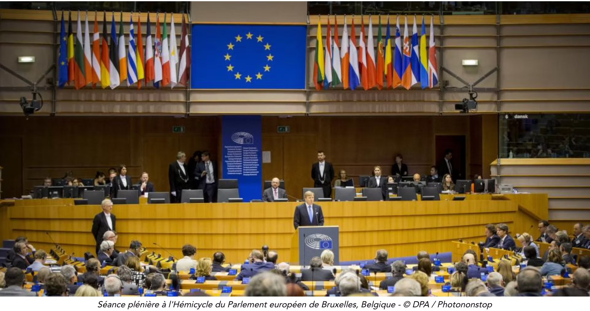 Séance plénière du Parlement européen, à Bruxelles.